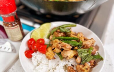 Thai Basil Chicken Stir-Fry with Jasmine Rice