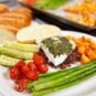 Baked Lemon-Herb Cod with Roasted Asparagus and Cherry Tomatoes